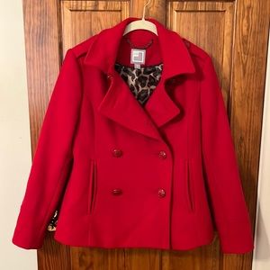 Red peacoat